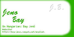 jeno bay business card
